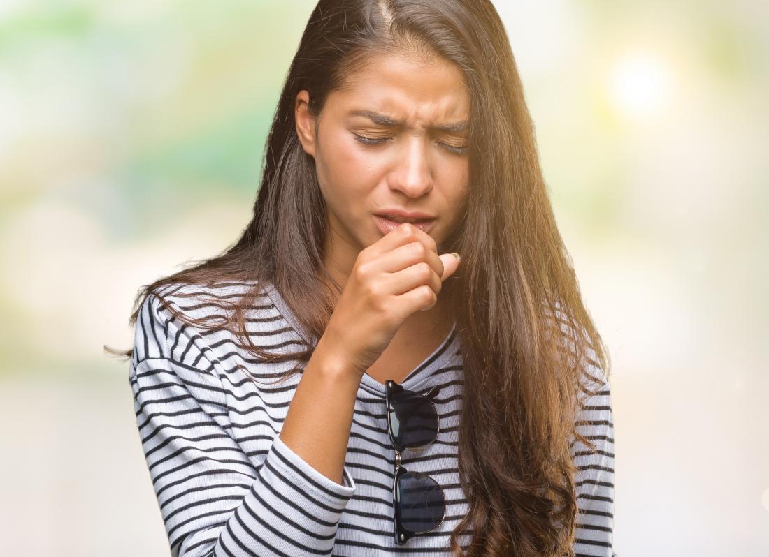 Woman with a dry cough which may be caused by hiv