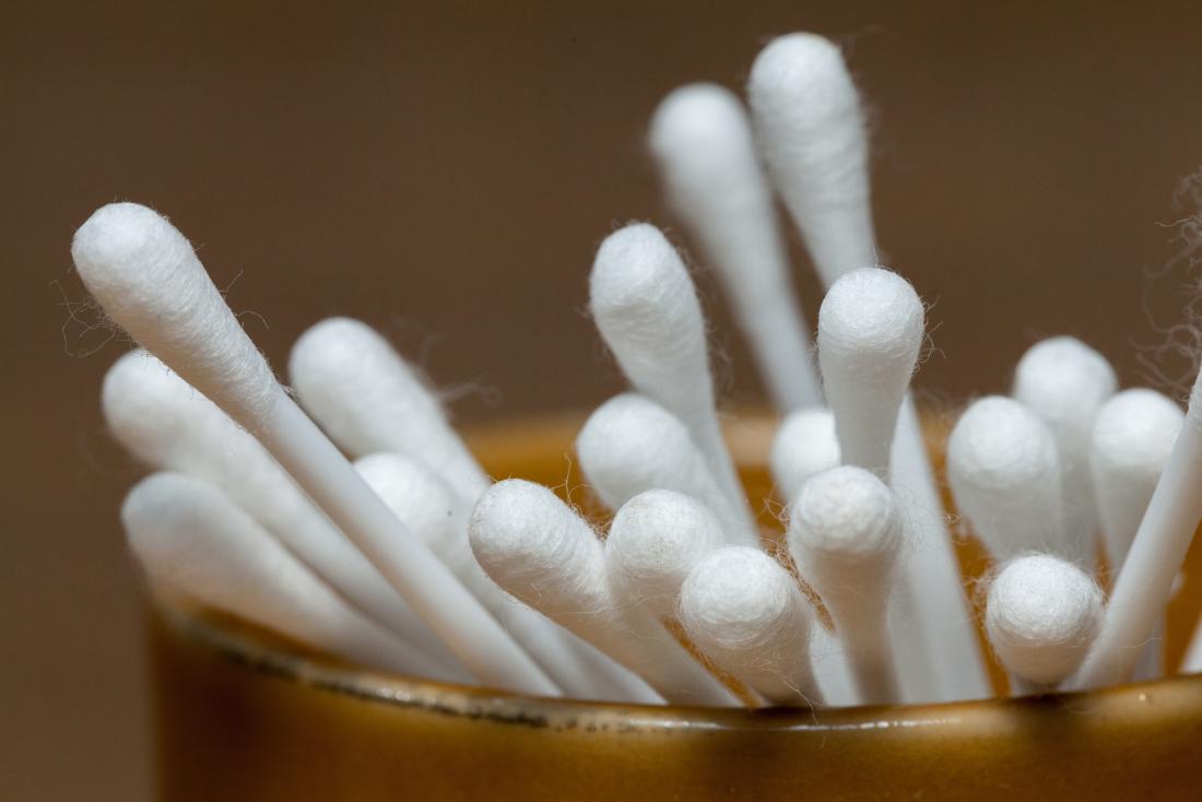 Cotton swabs or buds close up
