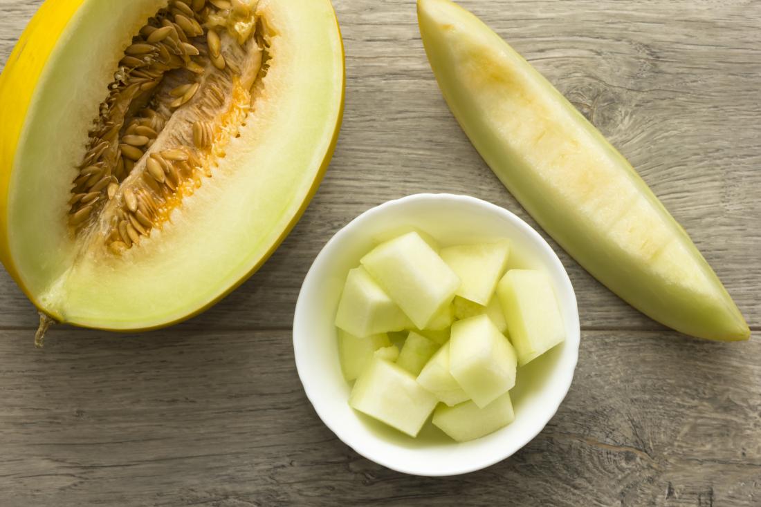 White melon or cantaloupe
