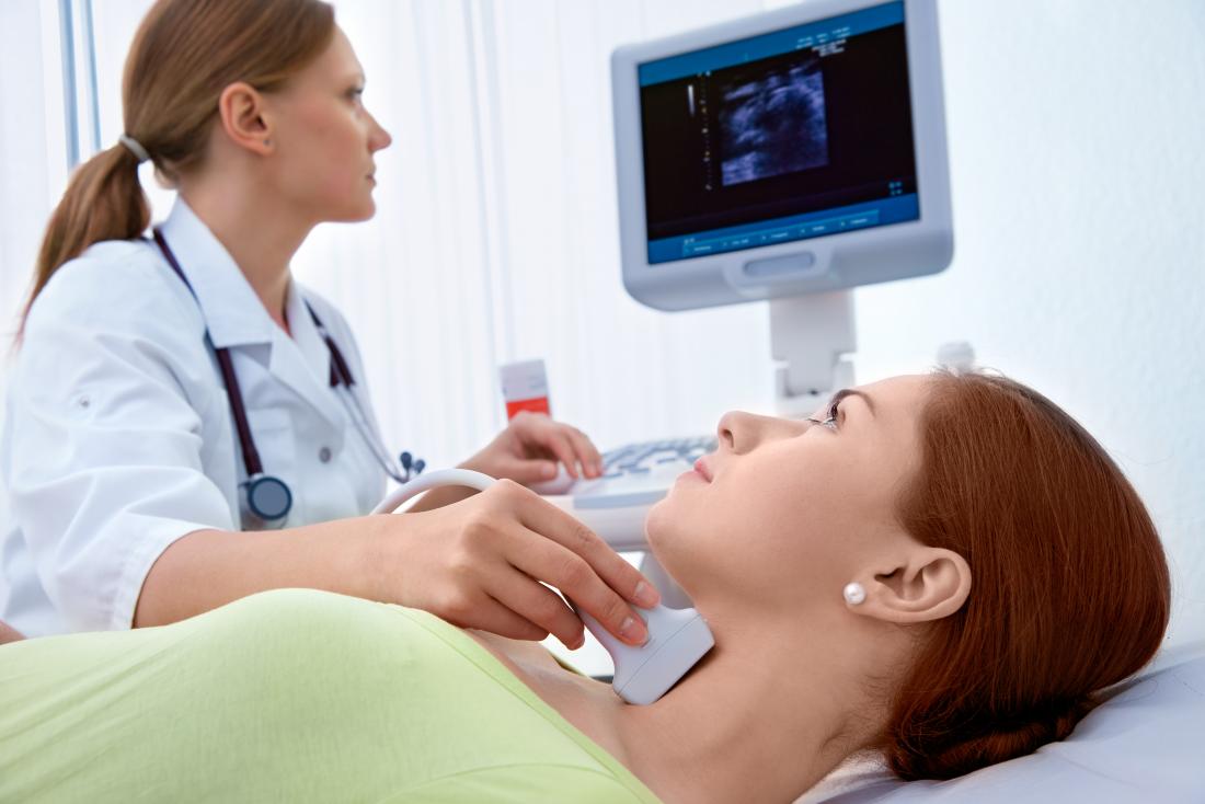 Ultrasound scan of throat