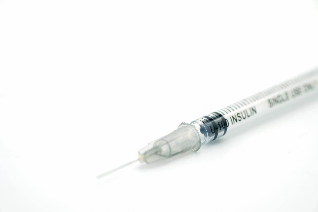 syringe of insulin