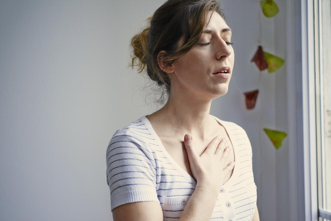 A person having a heart attack may experience shortness of breath.