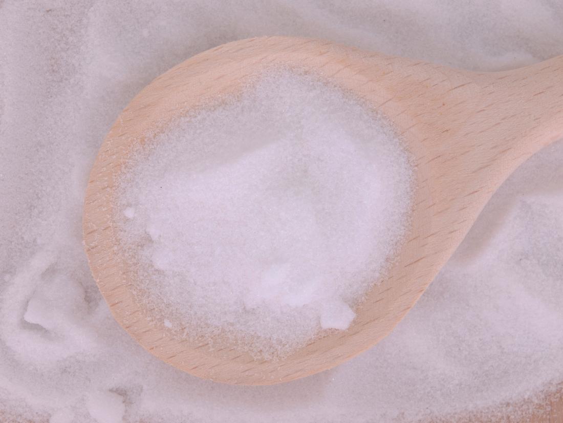 MSM powder on a spoon