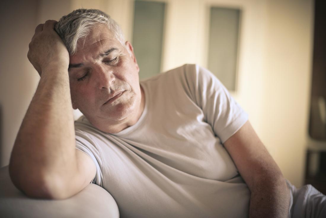 Man with fatigue and depression caused by lupron