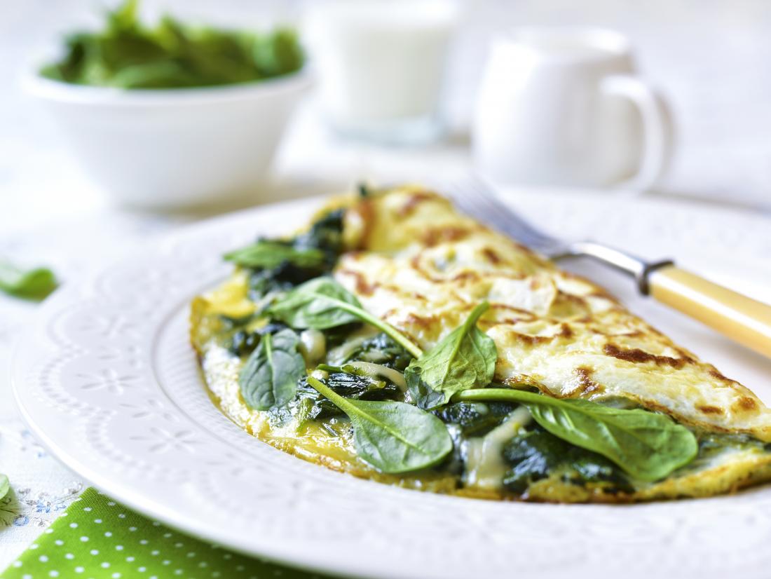 Baby spinach omelet