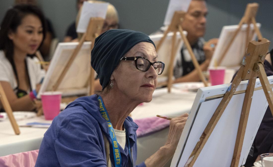 breast cancer survivor painting