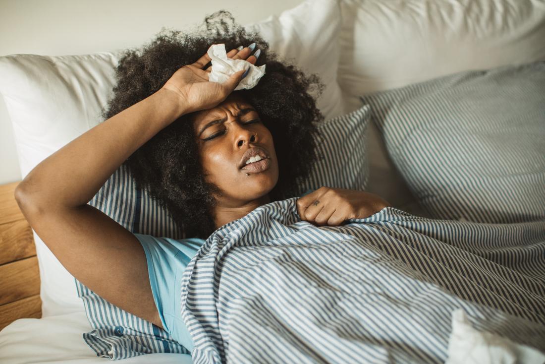 A fever or generally feeling unwell are potential symptoms of an infection.