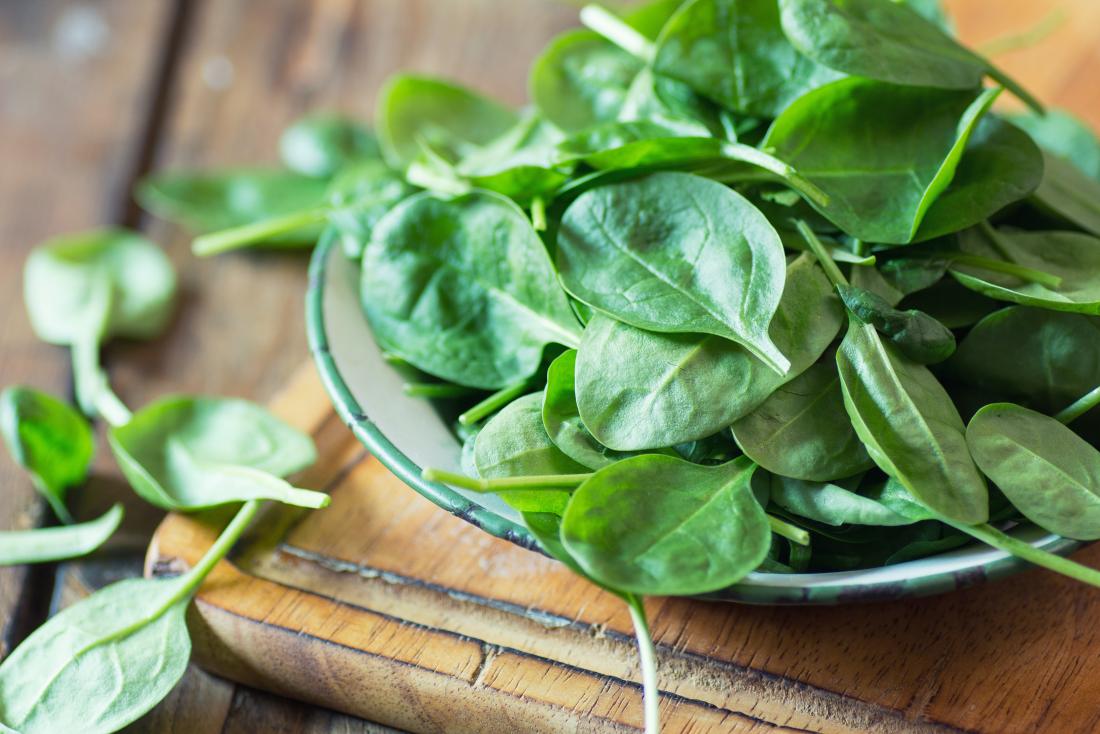 spinach as one of 15 healthiest vegetables