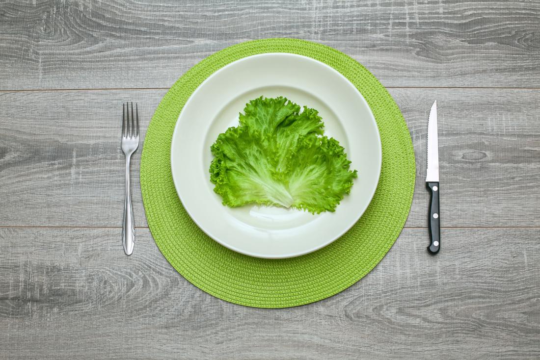 green lettuce on a plate