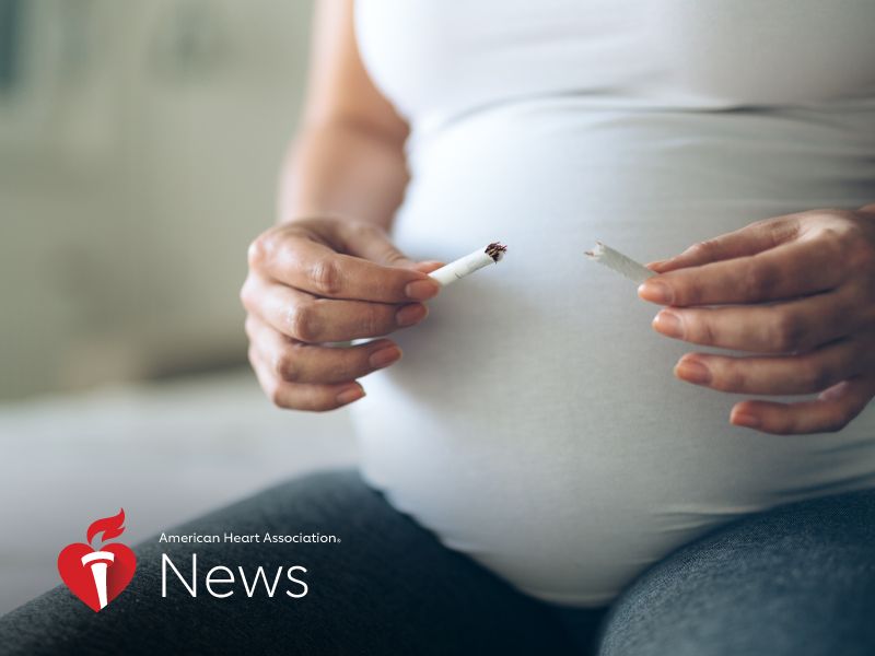 News Picture: AHA News: Cigarette Smoke in Pregnancy May Impair Healing of Newborns' Hearts