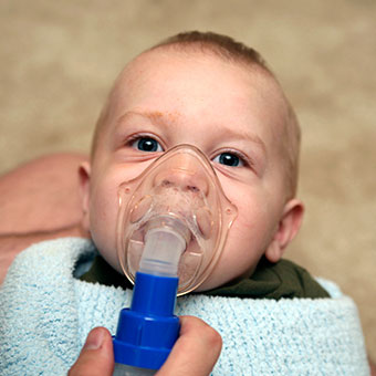 Treatment for croup in children and infants may require lung breathing treatments such as a vaporizer and medication.