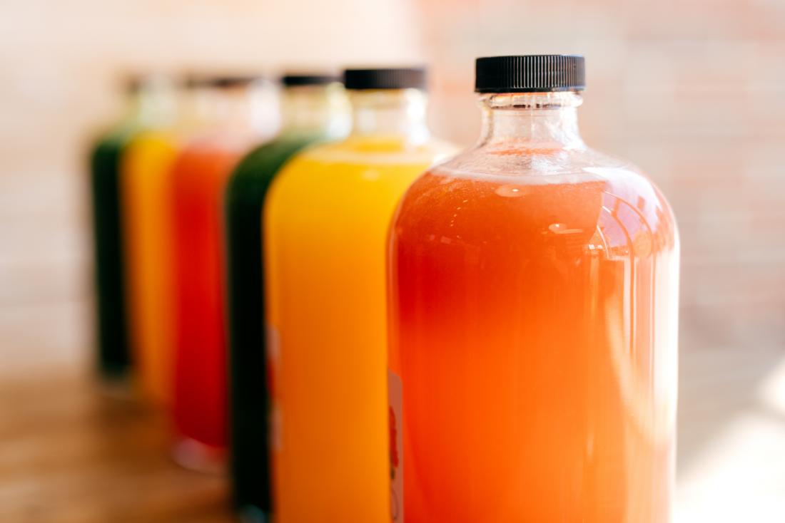 bottles of fruit juice