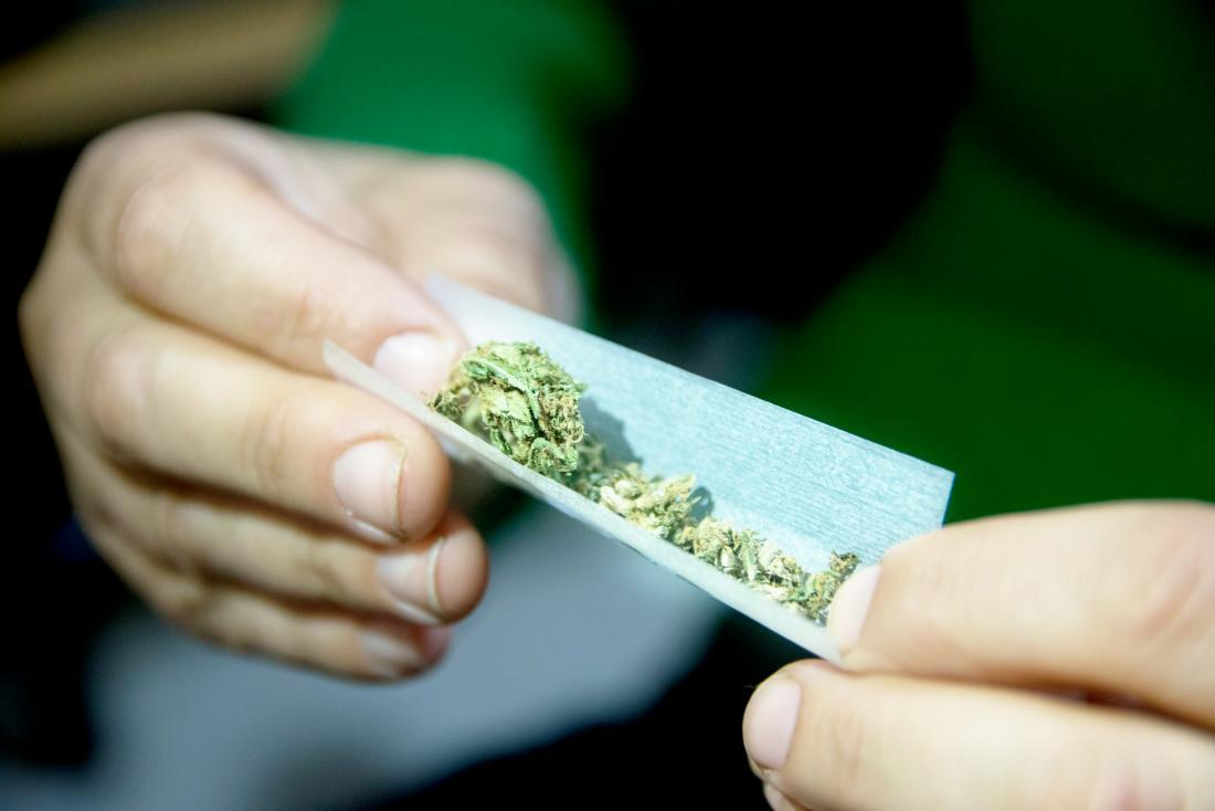 Female hands rolling a marijuana joint that might kill you