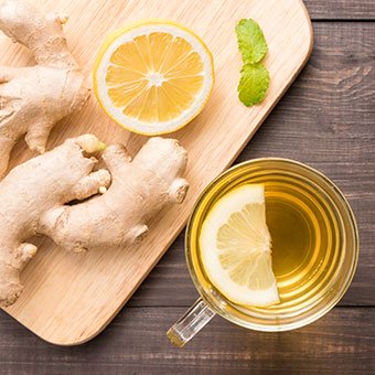 Ginger tea with lemon is one of many home remedies to relieve and soothe chronic cough symptoms.