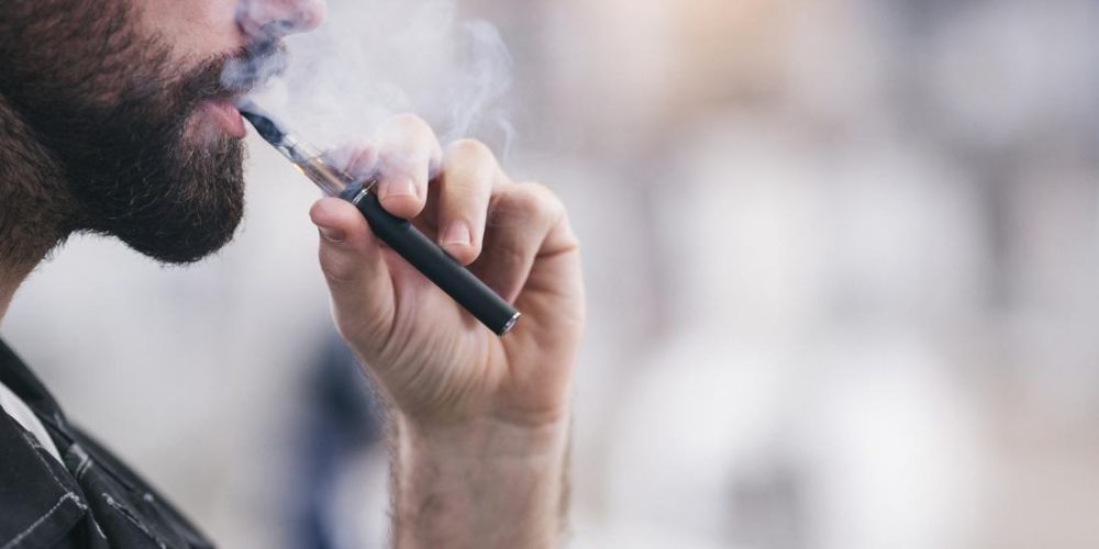 How do nicotine-free e-cigarettes affect blood vessels?