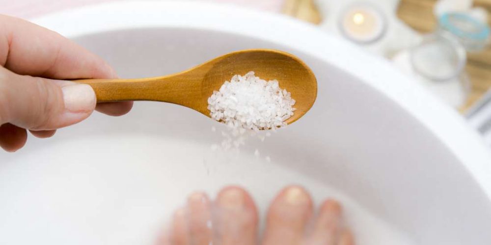 What are the benefits of Epsom salt foot soaks?